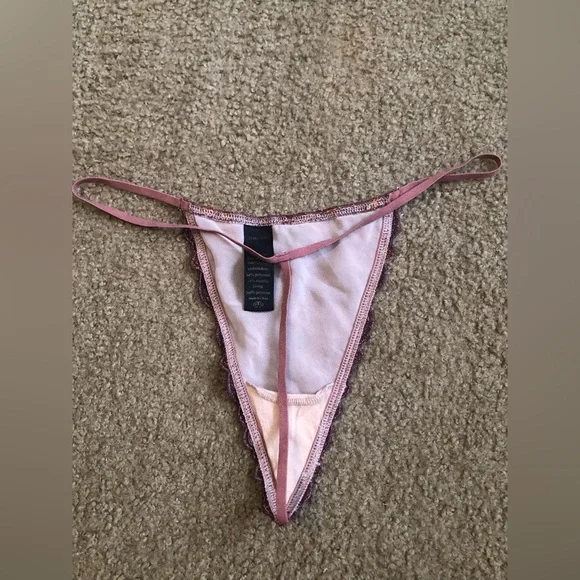 Victorias’s Secret Lingerie Top Medium And Lace G String Thong Maroon Baby Doll - Picture 8 of 13